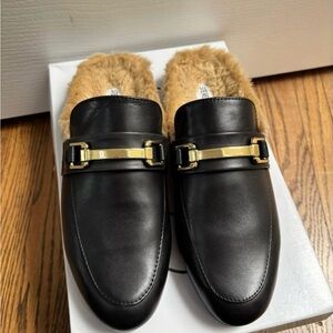 Steve Madden Black Leather Loafers